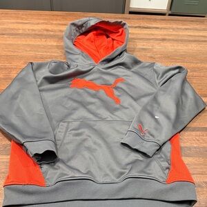 Puma Gray and orange Kids Hoodie